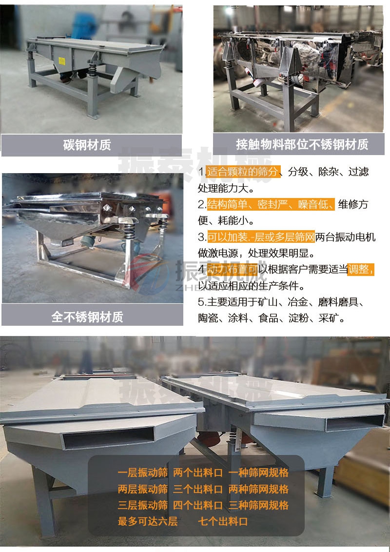直線振動篩分機不同材質(zhì) 直線振動篩分機不同材質(zhì)